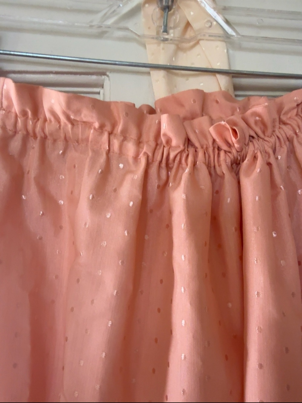 Handmade Strapless Prairie Maxi Dress Pink Cream Ruffle Hem Cottagecore Boho - Picture 7 of 10